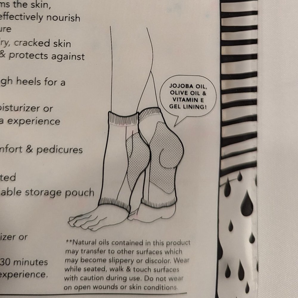 NWT Kitsch Moisturizing Spa Heel Socks - Picture 7 of 9